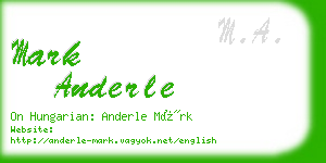 mark anderle business card